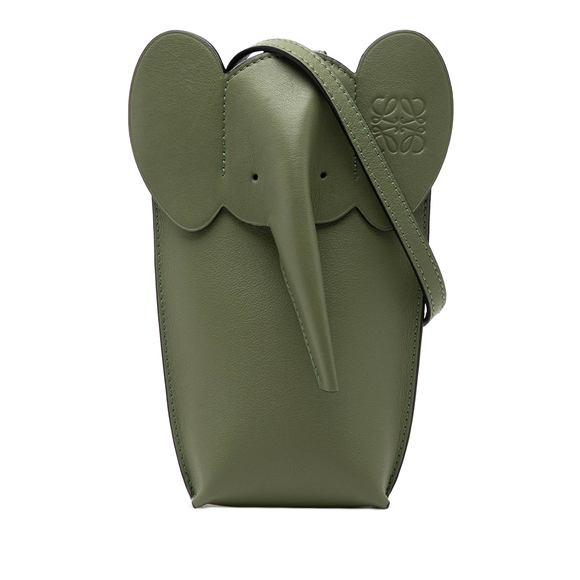 LOEWE Handbags - Pre-Loved LOEWE Leather Elephant Pocket Crossbody